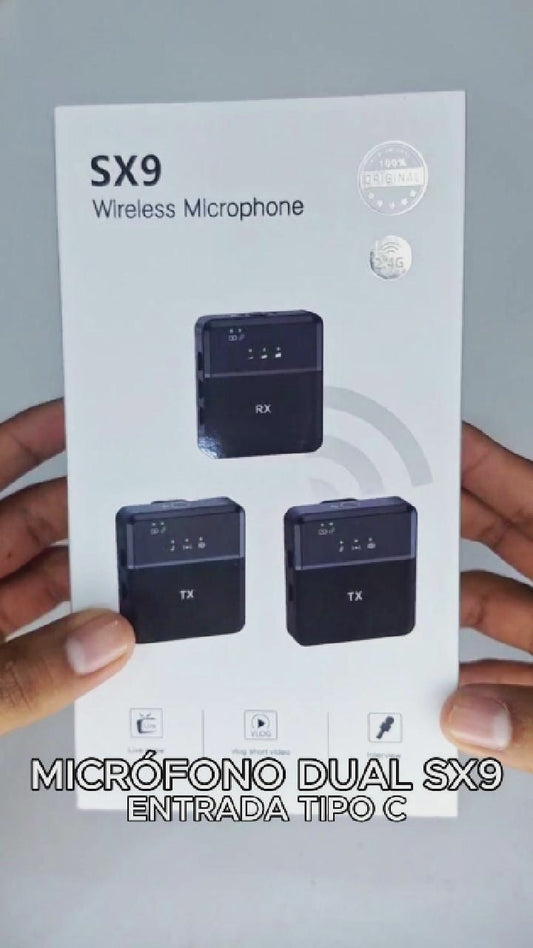 Micrófono Dual Solapa SX9 2 en 1
